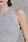 DS Modal Rib Tank Top - Heather Grey