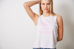 Lili Crop Tank - and if the music is good | Optic White