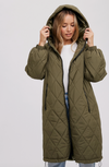 Longline Quilted Puffer Jacket