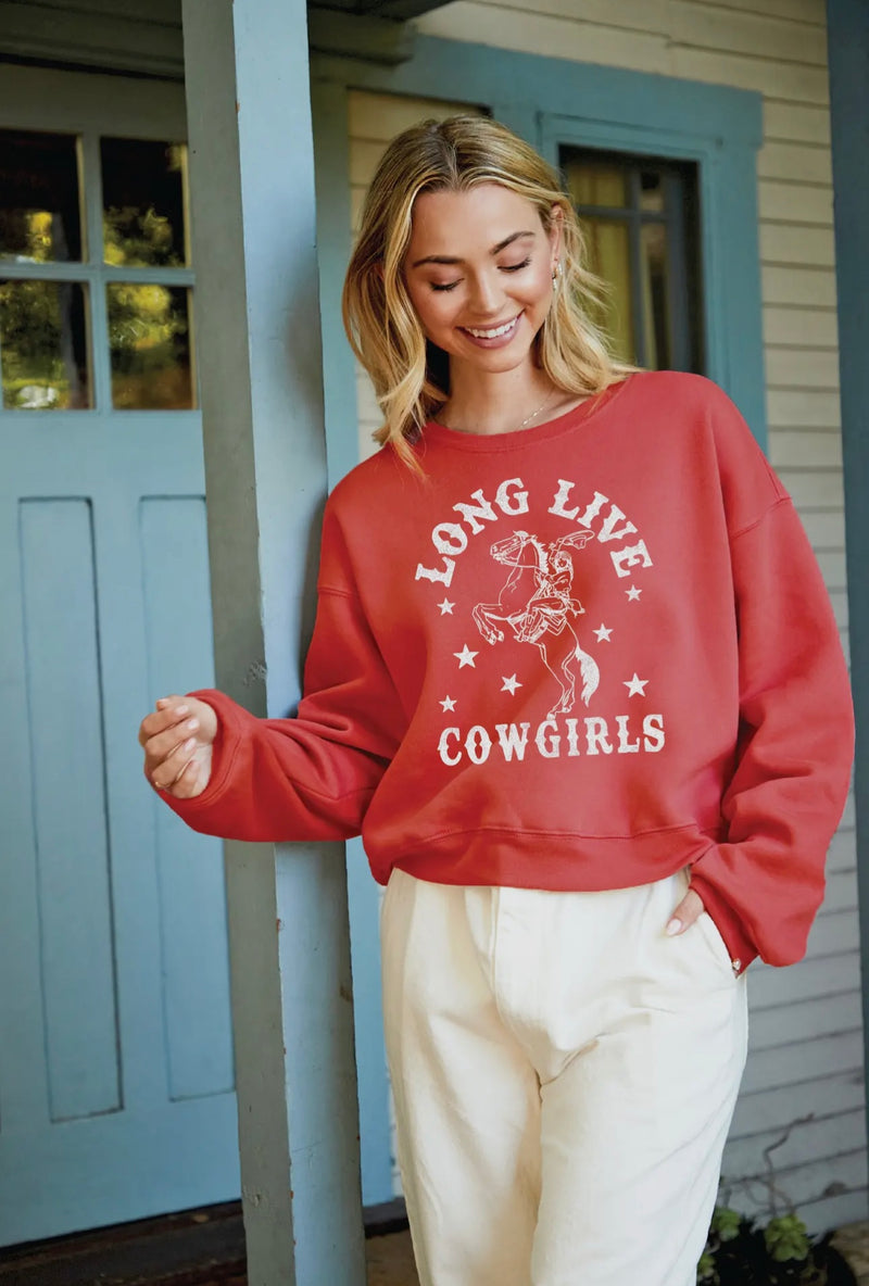 Long Live Cowgirls Sweatshirt | Cranberry Heather