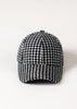 Houndstooth Ball Cap Black/White | Lyla and Luxe