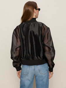 SHANE ORGANZA BOMBER | BLACK