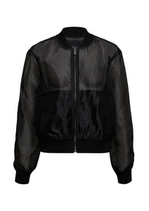 SHANE ORGANZA BOMBER | BLACK