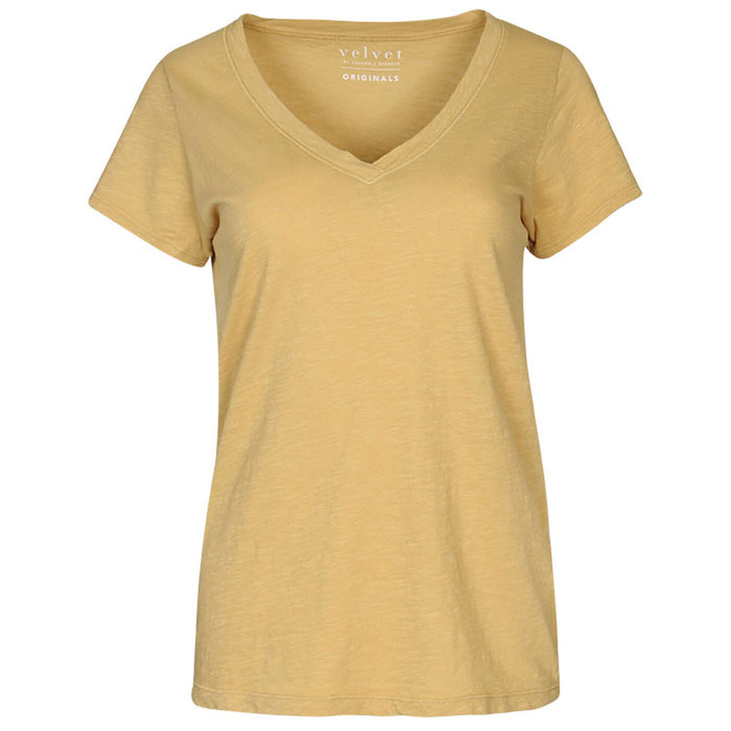 Jilian V-Neck Tee | Mustard