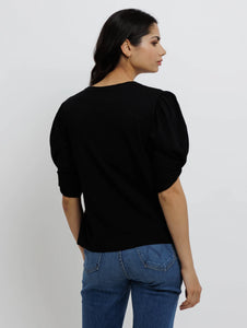 Amelia Slub Tee | Black