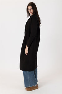 Jimmi Long Coat w/ Pockets | Black