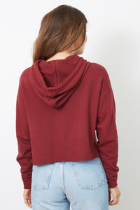 More More More Anya Crop Hoodie | Rhubarb