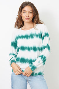 Emerson Crewneck | Evergreen Stripe