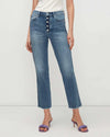 High Waist Cropped Straight | Broken Twill Agave