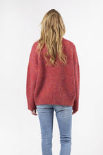 Aggie Mock Neck Sweater | Red Marl