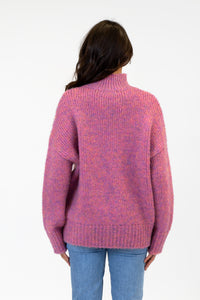 Aggie Mock Neck Sweater | Pink