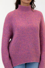 Aggie Mock Neck Sweater | Pink