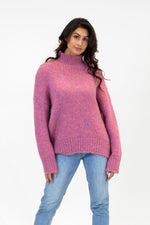 Aggie Mock Neck Sweater | Pink