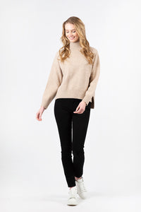 Azra Mock Neck Sweater | Neutral