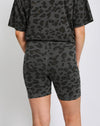 Leopard Bike Shorts | Slate