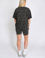 Leopard Bike Shorts | Slate