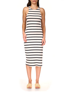 Stripes For Days Midi Dress | Black Muslin Stripe