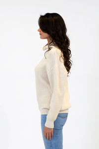 Chadwick Ribbed Sweater | Bone