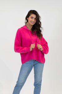 Charlie Hoody Sweater | Bright Pink