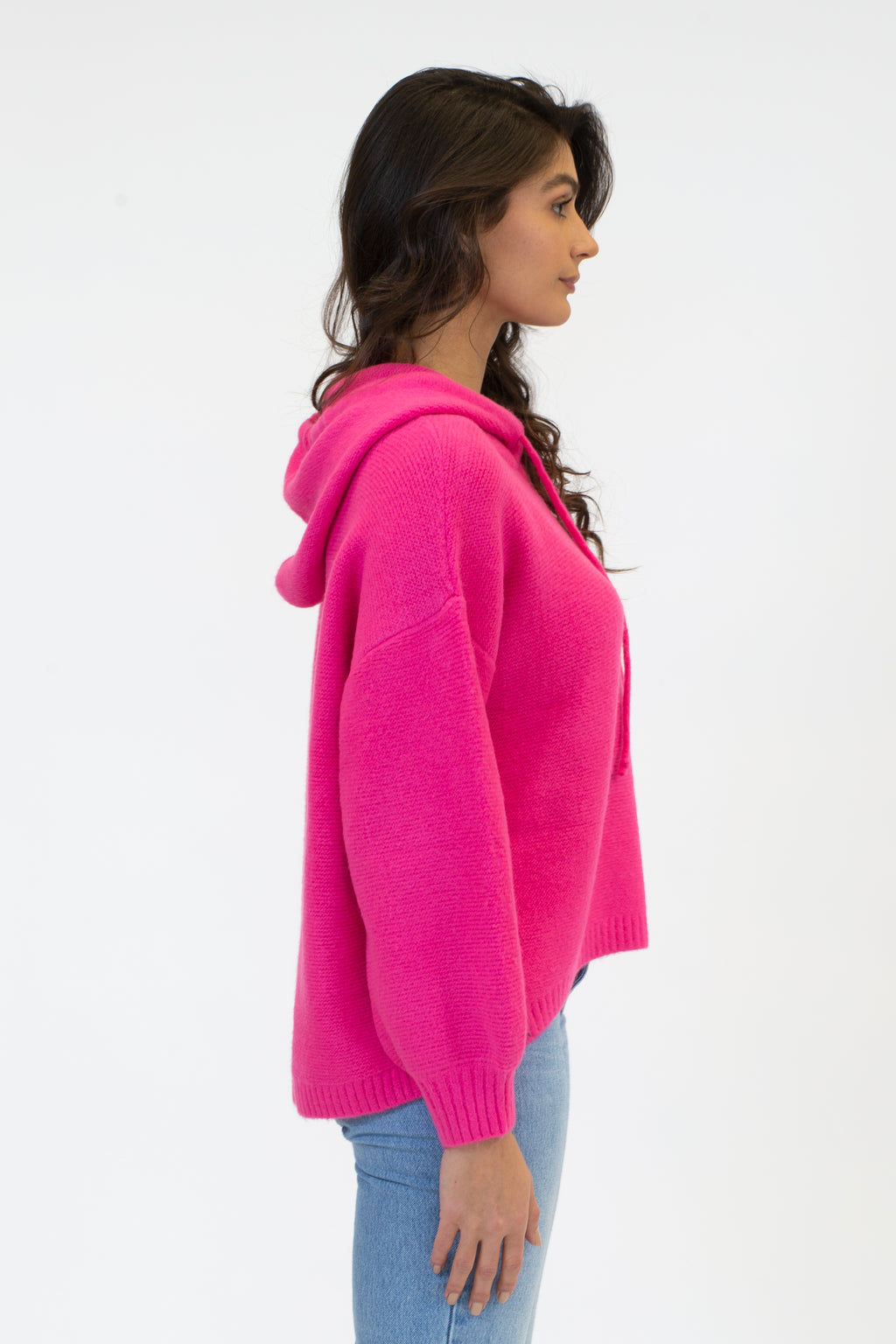 Charlie Hoody Sweater | Bright Pink