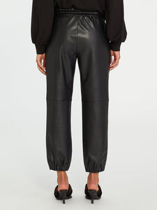 Neo Faux Leather Pull On Pant | Black