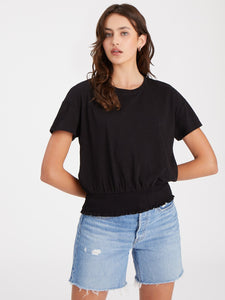 Perfect Smocked Tee | Black