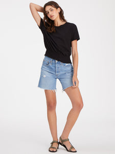 Perfect Smocked Tee | Black