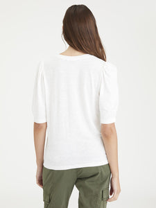 Blooming Sleeve Tee | White