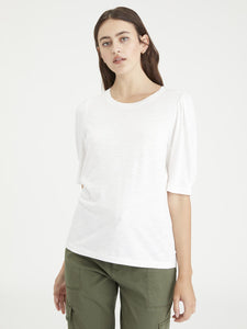 Blooming Sleeve Tee | White
