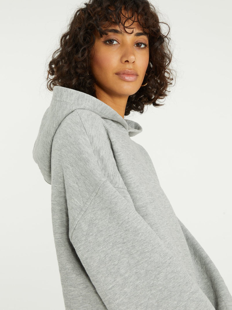 Quilted Sweatshirt | Heather Grey