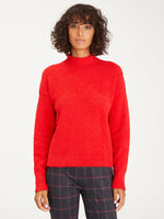 Plush Mock Neck Sweater | Ruby