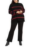 Feel Good Tunic | Black & Ruby Stripe