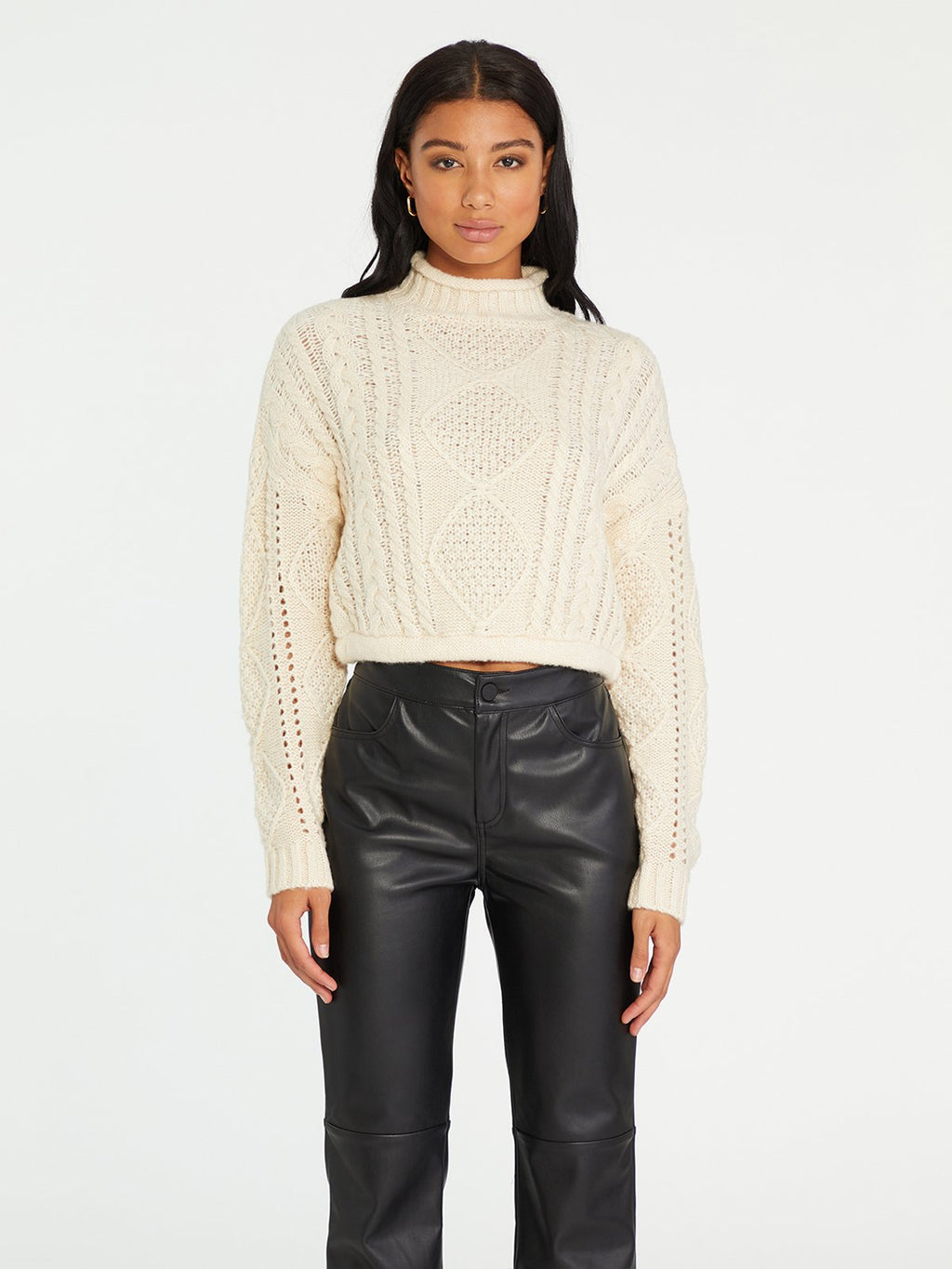 Cozy Up Cable Sweater | Moonlight