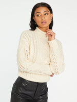 Cozy Up Cable Sweater | Moonlight