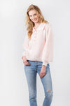 Devine Ribbed Sweater | Pale Pink