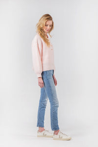 Devine Ribbed Sweater | Pale Pink