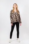 Dotty V-Neck Sweater | Driftwood Leopard