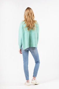 Emma Ribbed Sweater | Aqua