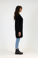 Fiona Fitted Knit Coat | Black