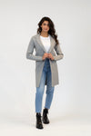 Fiona Fitted Knit Coat | Light Grey