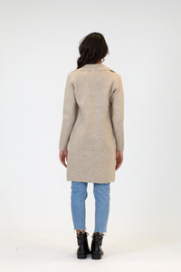 Fiona Fitted Knit Coat | Sand