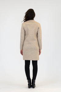 Fiona Fitted Knit Coat | Sand