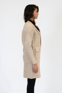 Fiona Fitted Knit Coat | Sand