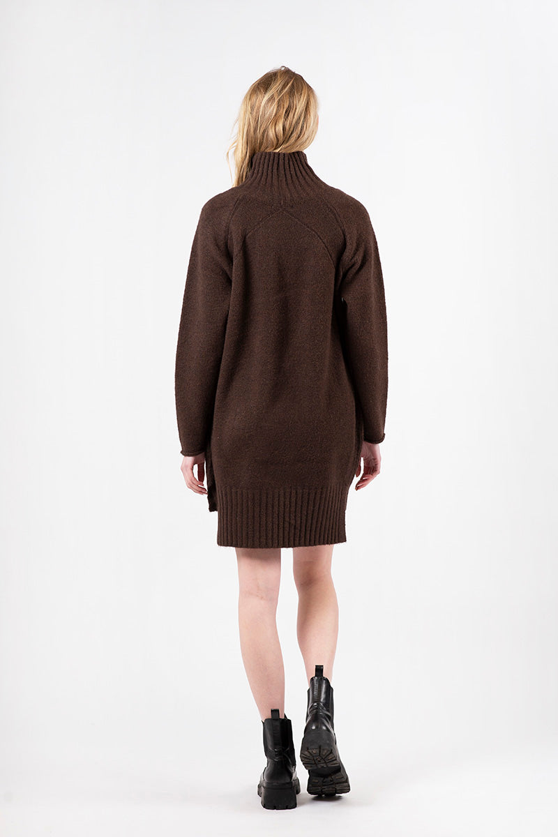 Holmes Turtleneck Sweater Dress | Brown
