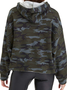 Half Zip Hoodie | Earth Camo