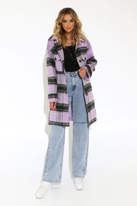 Houston Coat | Lilac Check