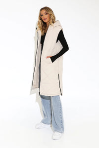 Viktoria Puffer Vest | Bone