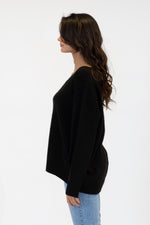 Issy V-Neck Sweater | Black