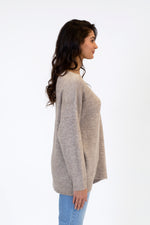 Issy V-Neck Sweater | Medium Oatmeal