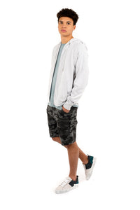 Men's Raglan Zip Beach Hoodie | Grey